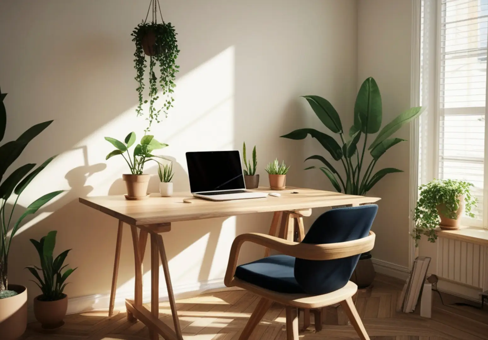 Comfortable home office setup symbolizing private and accessible online therapy