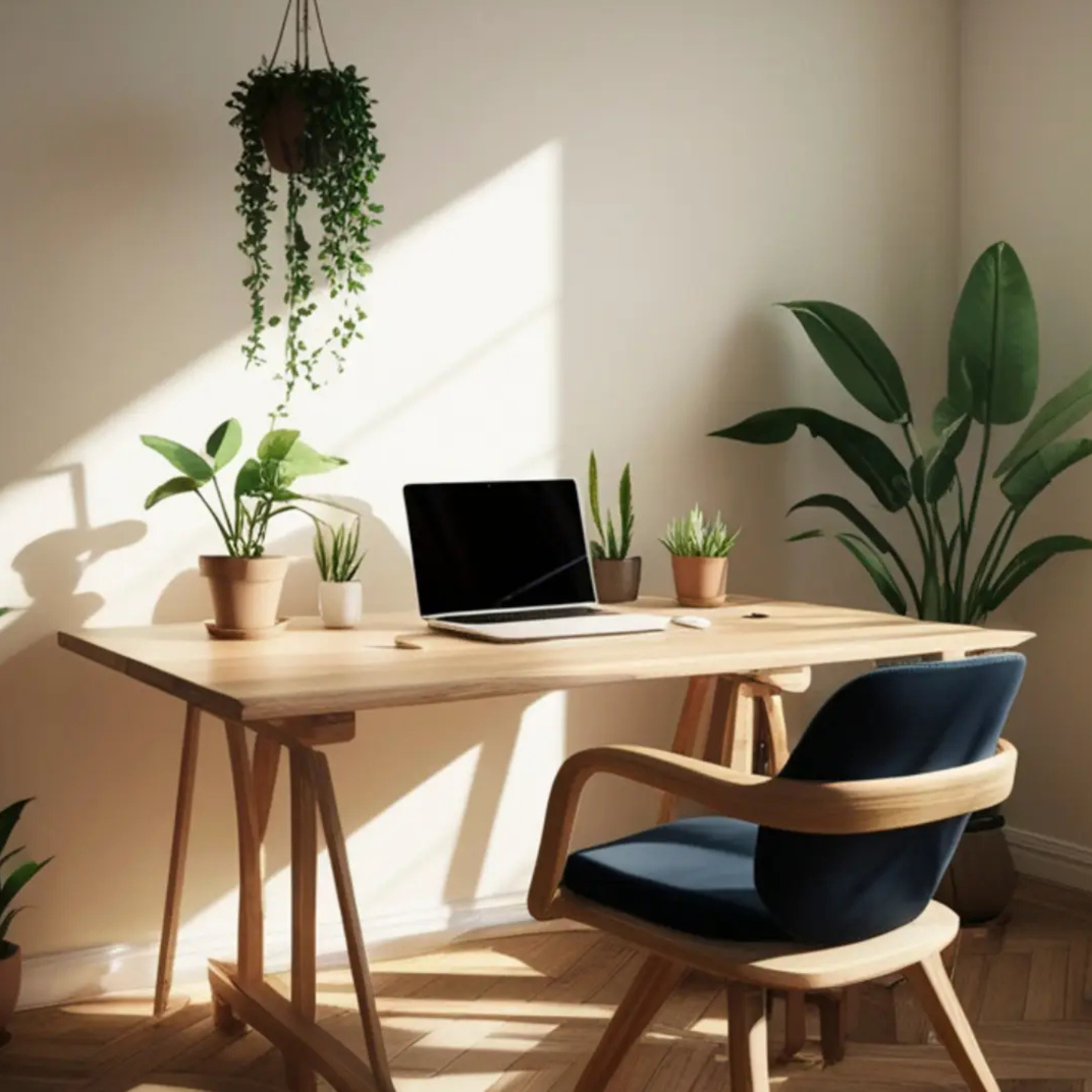 Comfortable home office setup symbolizing private and accessible online therapy