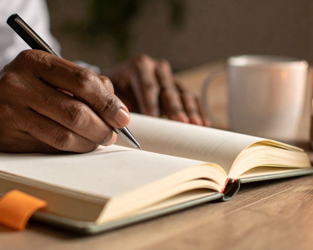 Person reflecting after a therapy session and processing emotions