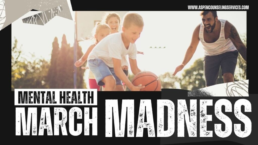 March madness mental health poster
